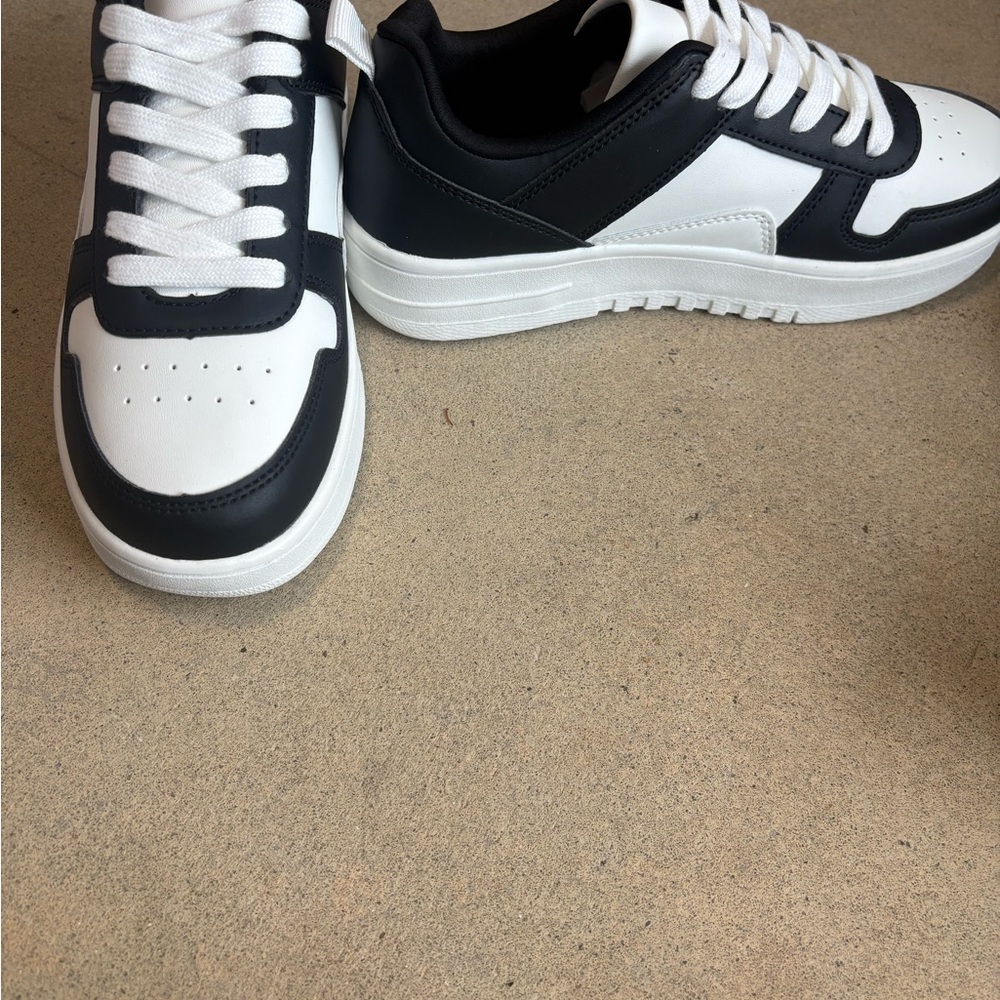 Stylish Black and White Kids Sneakers